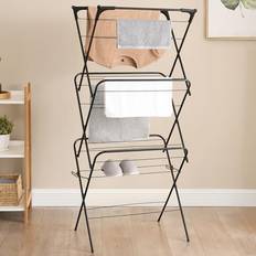 3 Tier Deluxe Foldable Clothes Airer - Black