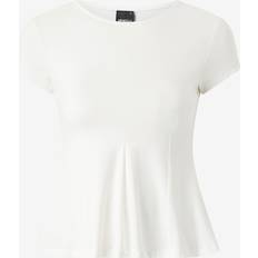 Gina Tricot Topp Peplum - Hvit