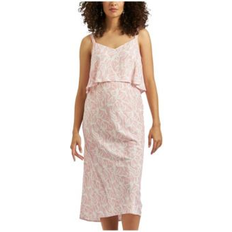 Ripe Maternity Abstract Nursing Slip Dress Soft Pink White
