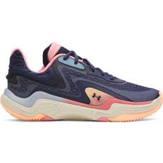Under Armour Recycled Materials Basketball Shoes Under Armour Spawn 7 Unisex Basketball Shoes - Blue Calm/Sun Kiss/Washed Navy