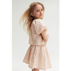 H&M Powder Floral Broderie Anglaise Skirt - Pink/Floral