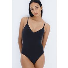 H&M Dam Shapewear & Underplagg H&M Stringbody Med Vadderade Kupor Seamless - Svart