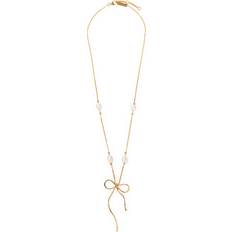 Yellow Necklaces Marni Gold Brass Bow Necklace PZ - Gold