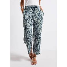 Street One Gemusterte Wide Leg Hose - Blau