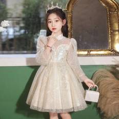 Shein Young Girl Elegant Long Sleeve Party Dress - Birthday