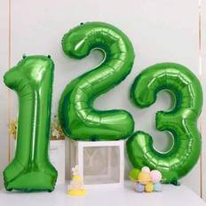Shein 32-Inch Green Number Foil Balloons
