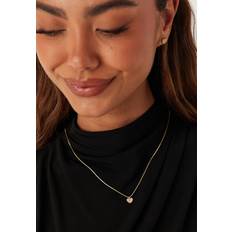 One Size Halsband Pilgrim Emmett Necklace Goldplated Dam Halsband Med Hänge - Guld