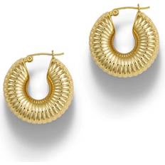 Ripple Øreringe 18 kt Guldbelagt Messing - Brass