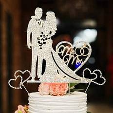 Cake Decorations Shein Pack Mr And Mrs Rhinestone Topper Cake Decoration