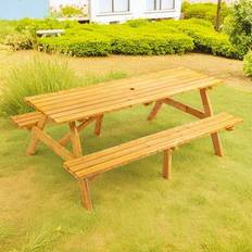 Picnic Tables Shein Picnic Table With 2 Built-In Benches