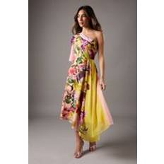 Coast One Shoulder Printed Chiffon Dress - Multi