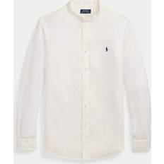 Polo Ralph Lauren Ventilerande Skjortor Polo Ralph Lauren Slim Fit Linneskjorta Med Ikonlogga Murarkrage Smal - Vit