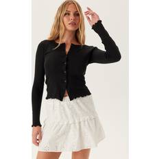 Slim Koftor Pieces Pcmarie Pointelle Kofta - Svart