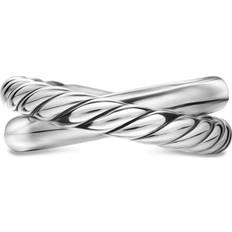 Sterling Silver Crossover Ring Women - Sterling Silver