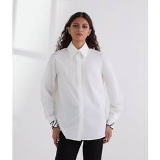 Karl Lagerfeld Dame Skjorter Karl Lagerfeld Bluse - Natblå/Hvid