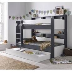 Olive Grey White Wooden Storage Single