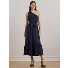 Ralph Lauren Dresses Ralph Lauren Urielle Belted Slub Jersey One-Shoulder Dress - Shadow Navy