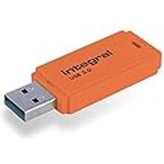 Memory Cards & USB Flash Drives Integral 32GB Neon Orange USB 3.2 Gen 1