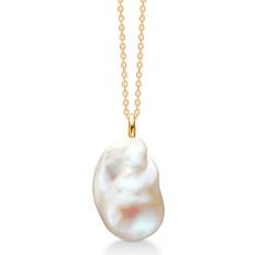 Mads Z Hvid Smykker Mads Z Teardrop 14 kt Vedhæng Med Barok Perle - NEW