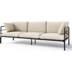 Modulsofas Selsey Garten Sofa 3-Sitzer Wasserabweisend Beige Modulsofa