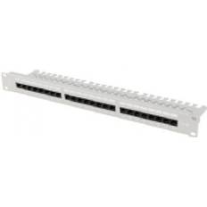 Gråa Data- & Nätverksuttag Lanberg 24-Port UTP Kategori 6 Patch Panel PPUA-1124-S