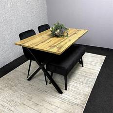 Iron Dining Sets Kosy Koala Modern Table With Padded Bench Dining Set