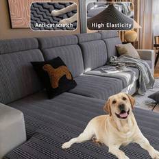 Monochrome Loose Sofa Covers Shein Fleece Thickened Anti-Slip Seat Loose Sofa Cover