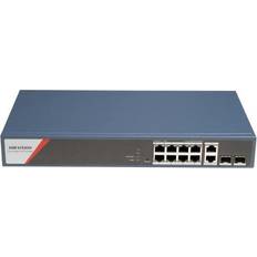 Switche Hikvision DS-3E1512HP-SI-8P2T2F Gigabit Ethernet Strøm
