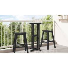 VidaXL Barborde Havemøbler vidaXL Barbord Sort 55x55x107 cm HDPE Barborde