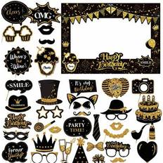 Shein Gold Glitter Birthday Frame Photobooth Prop