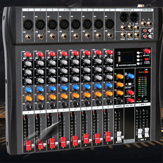 Studio Mixers Torribaly CT80 Professional Audio Mixer 8-Channel Bluetooth USB