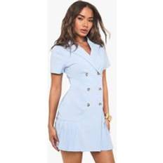 Tennis Dresses boohoo Bengaline Tennis Skirt Blazer Dress - Blue