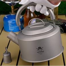 Tomtop Jms Outdoor Camping Titanium Tea Pot 1200ml Teapot