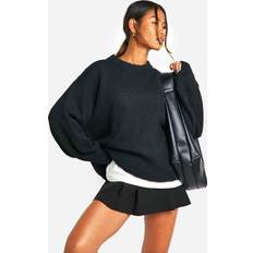 L Jumpers boohoo Soft Knit Longline Jumper - Black