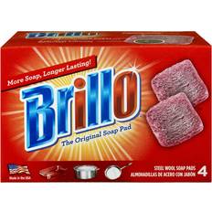 Cleaning Equipment & Cleaning Agents Brillo Steel Wool Pads Count of 4 Pack 12