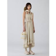 Uniqlo Gu By Smocking Camisole Dress - Cream/M
