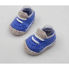 Babies Baby Booties Children's Shoes Shein Handmade Infant Booties Crochet Sneaker Style - Blue Gray