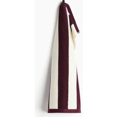 H&M Gestreiftes Handtuch Weinrot 50x70 Size 50x70 Gästehandtuch Rot