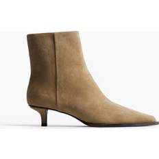 H&M Ankle Boots H&M Ladies Pointed Suede Ankle Boots - Beige