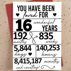 Shein Alleng Sweet 16th Birthday Card With Envelope
