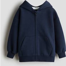 H&M Oversized Zip-Through Hoodie - Dark Blue