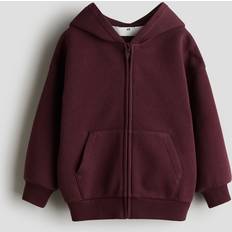 Boys - Red Hoodies H&M Oversized Zip-Through Hoodie - Dark Red