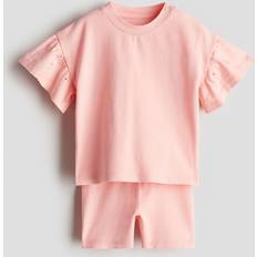 H&M Baby 2-Piece Cotton Jersey Set - Light Pink