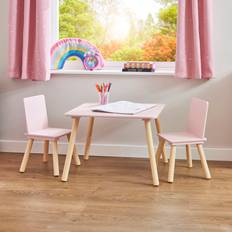 Child Table Kid's Room Liberty House Toys Kids Natural Wood Table And Two Chairs Set Pink