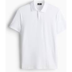 H&M White Polo Shirts H&M Slim Fit Lyocell Polo Shirt - White