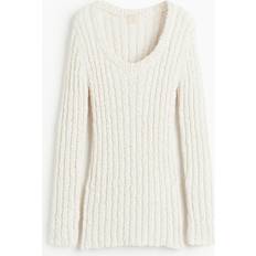 H&M Ladies Rib-Knit Jumper - White