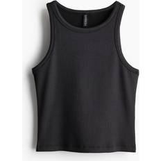 H&M Ladies Ribbed Vest Top - Black