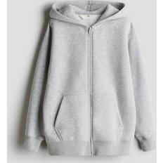 H&M Light Grey Marl Zip-Through Hoodie