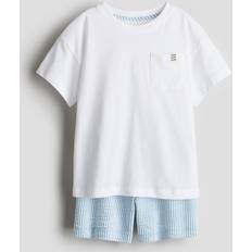 24-36M - Boys Night Garments H&M Boys Pyjamas - White/Blue