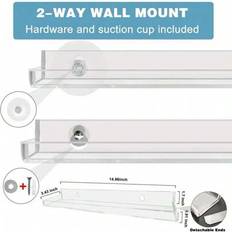 Spice Racks Shein Urban Deco Acrylic Spice Rack Wall Mount 3 Pack